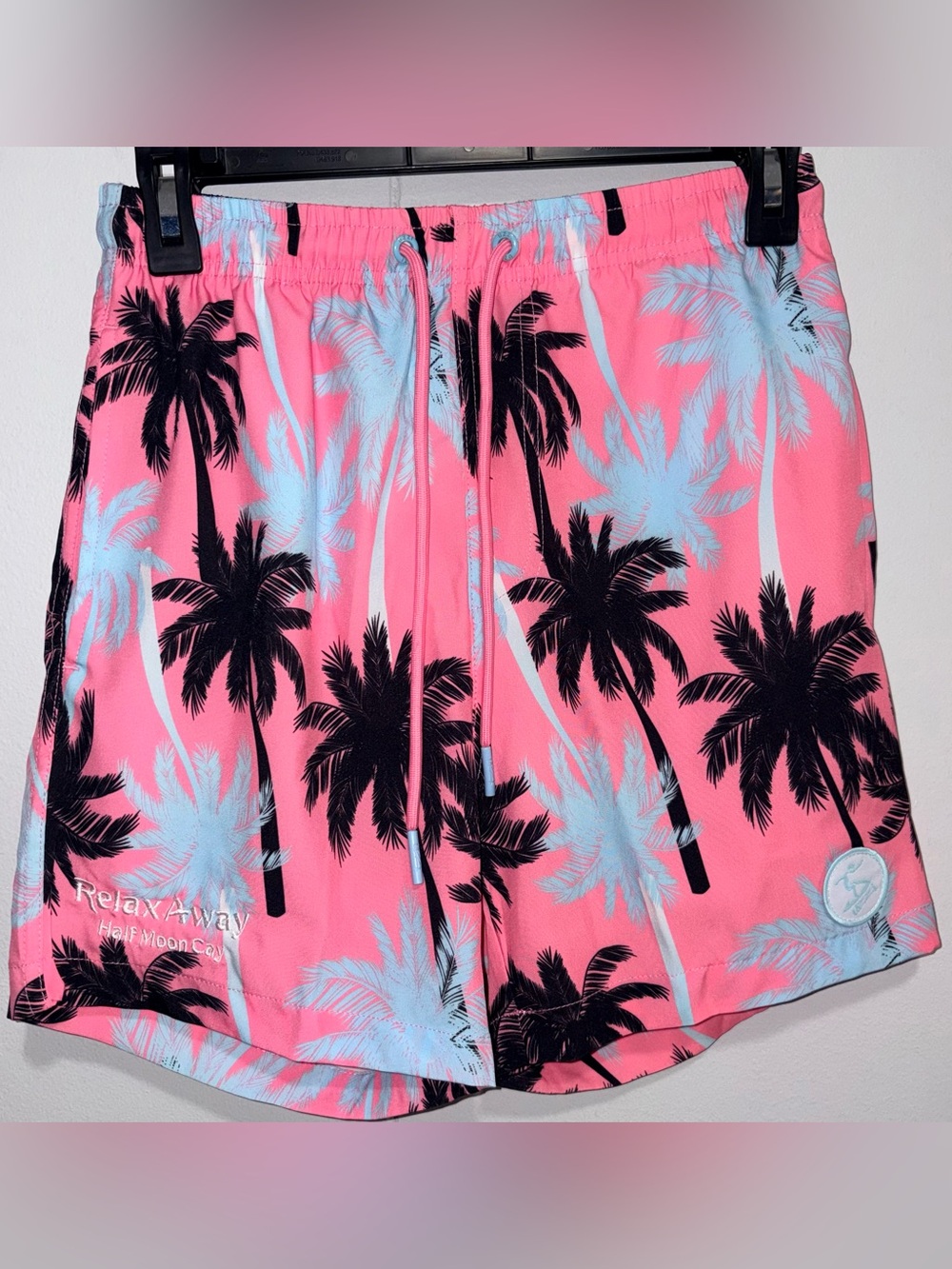 UZZI RelaxAway Half Moon Cay Men’s Swim Shorts Small Pink NWT